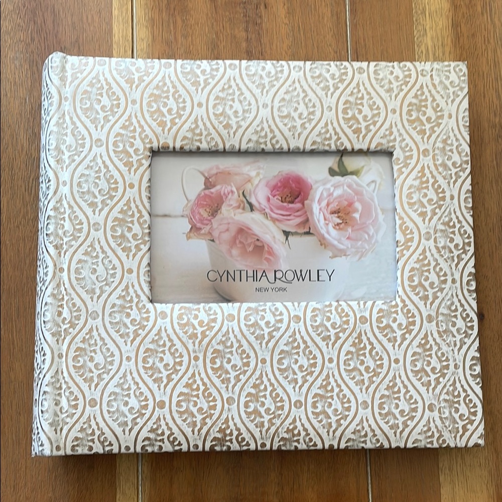 Cynthia Rowley Gold and Cream Picture Frame with Intricate Design